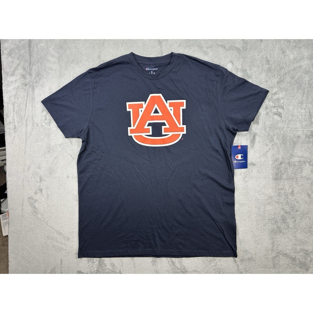 Champion NCAA Auburn University Tigers Logo Short Sleeve Tee Shirt, Blue XL